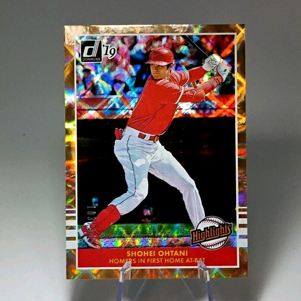 2019 Panini Donruss Shohei Ohtani Highlights Bronze SP /349 #H1 Dodgers MVP